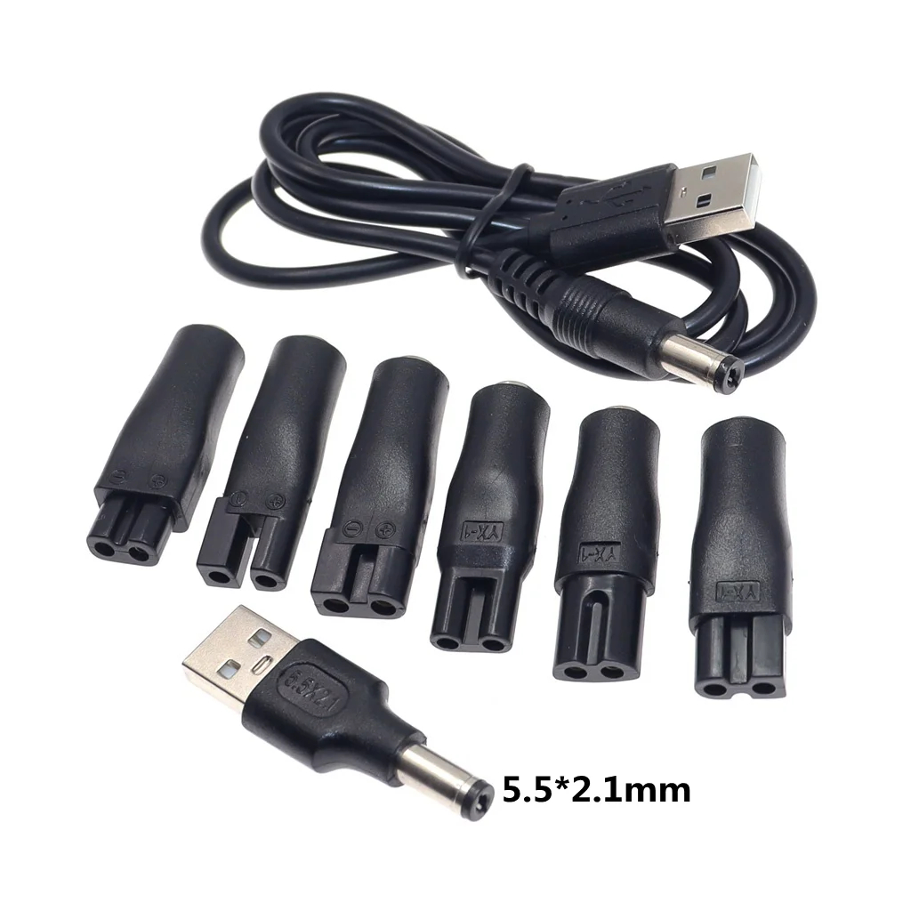 Beard Trimmer - 8PCS 교체용 전원 코드 5V 충전기