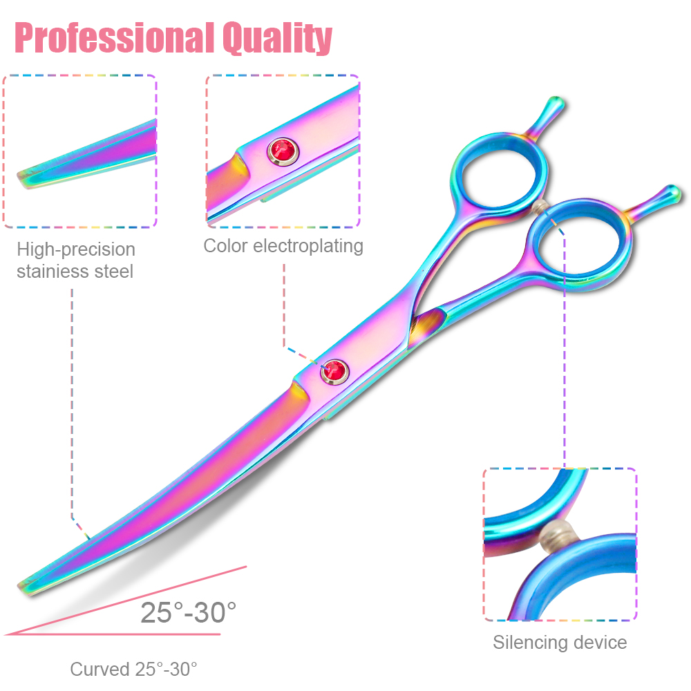 전문 애견 미용 가위 곡선형 및 직선형 가위, 얇게 자 - Grooming Scissors 리뷰 및 가격