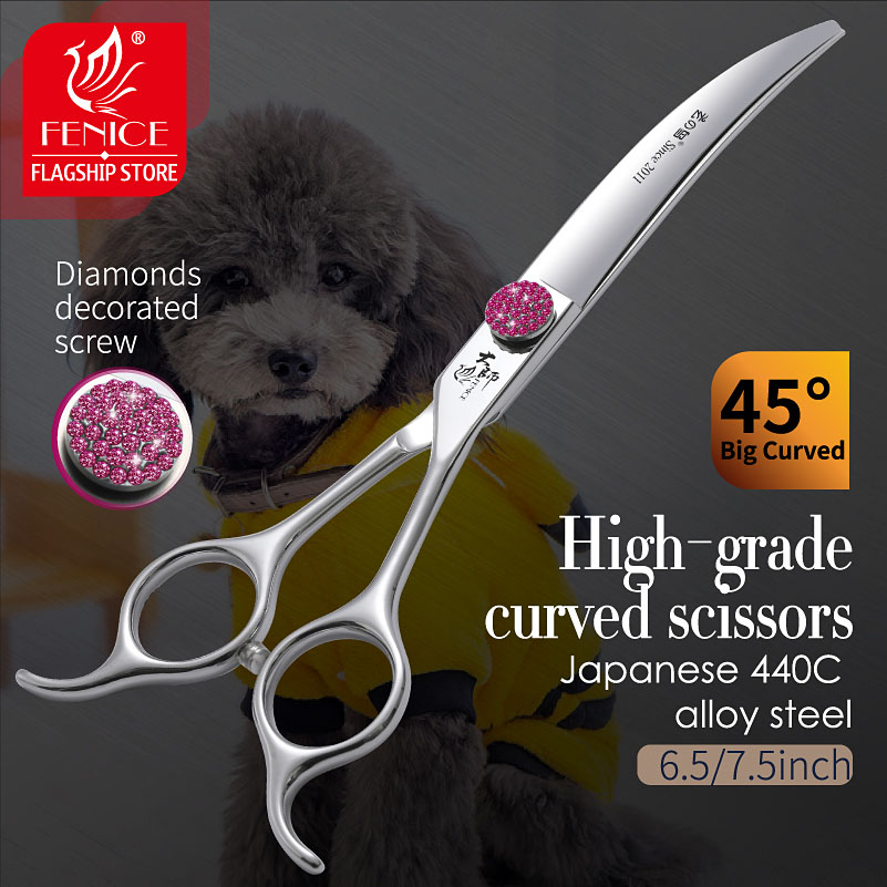 페니스 핑크 다이아몬드 스크류 펫 슈퍼 곡선 가위 45 - Grooming Scissors 리뷰 및 가격