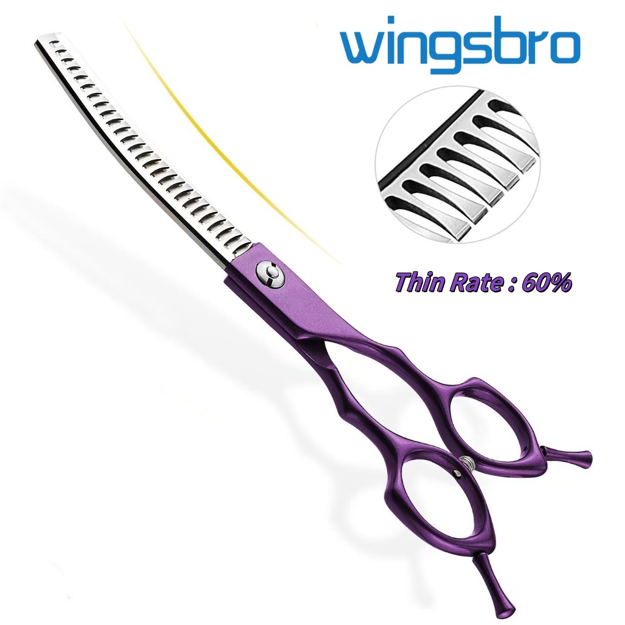 7인치 곡선형 청커 가위, 스테인리스 스틸 애견 미용  - Grooming Scissors 리뷰 및 가격